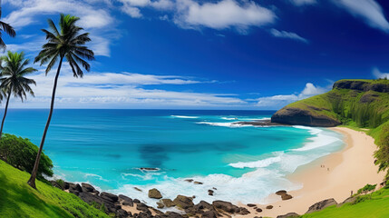 beautiful beach showcasing pristine white sand and turquoise waters