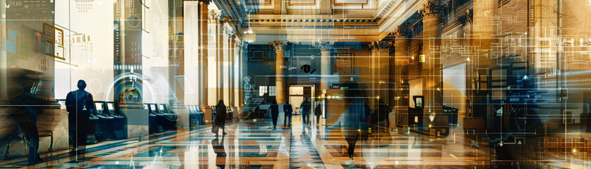 Embark on an illustrative exploration of Banking and Finance, capturing the essence of financial services and institutions