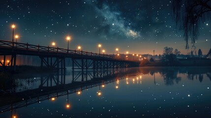 Elegant Bridge with a Romantic Backdrop