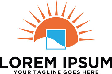 Fototapeta premium Sun Light Windows logo idea