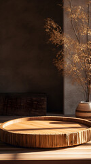 Digital home scene log furniture graphics poster mobile phone background