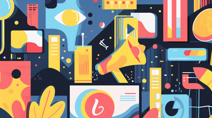 Experience the world of Marketing and Advertising through captivating illustrations