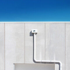 Abstract architecture. Close up of a warehouse facade.