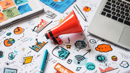 Marketing strategies drive advertising campaigns and brand recognition