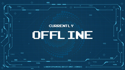 currently offline twitch background. background template design vector illustration