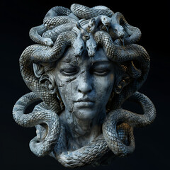 marble statue of the medusa