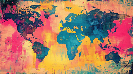 Naklejka premium map of the world