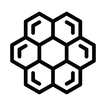 recommend clip art: Honeycomb outline vector icon. Editable stroke.