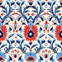 Abstract floral seamless pattern