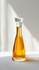 Buckwheat Seed Oil Extract in Minimalist Glass Bottle on Clean White Backdrop