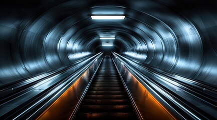 Naklejka premium escalator in subway