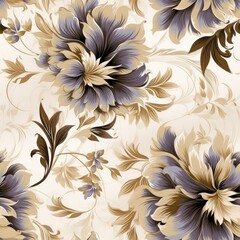 Abstract floral seamless pattern