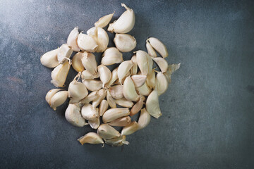 close up pf garlic on white background,