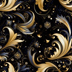 Abstract floral seamless pattern