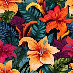 seamless pattern with flowers