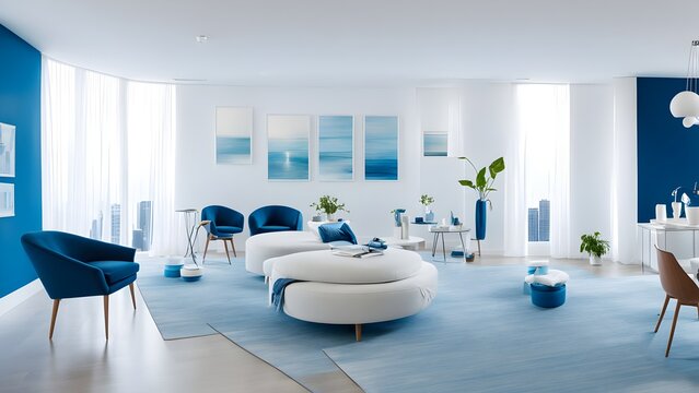 cool blues and whites add blues and whites to represent clean energy and technological sophistication.