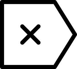 Obraz premium Icon for deleting paragraph or part 