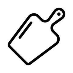 Cutting board outline vector icon. Editable stroke.