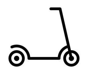 Vector illustration of a scooter icon. Perfect for representing transportation, mobility, and eco-friendly concepts. Editable stroke.