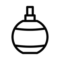 Obraz premium Vector illustration of a perfume bottle icon. Ideal for representing beauty, fragrance, and cosmetic concepts. Editable stroke.