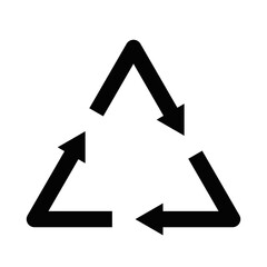 Vector illustration of a recycling icon. Ideal for representing sustainability, environment, and eco-friendly concepts. Editable stroke.