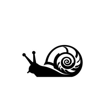 recommend clip art: illustration logo of minimalist outline of a snail