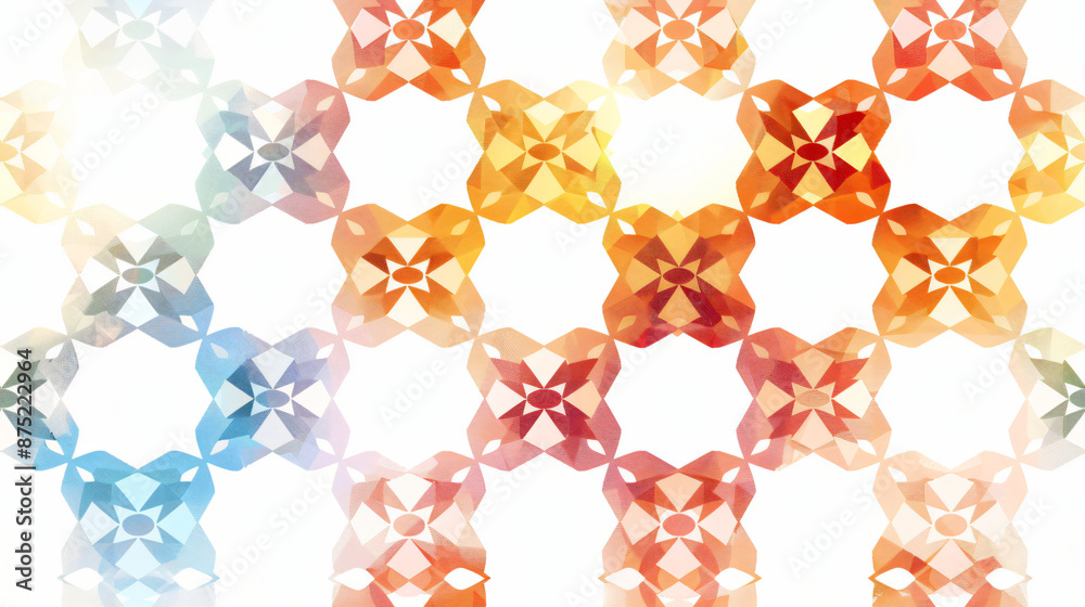 Leinwandbilder seamless pattern made of geometric shapes creating a mosaic background