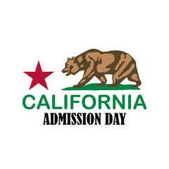 California Admission Day Vector Illustration