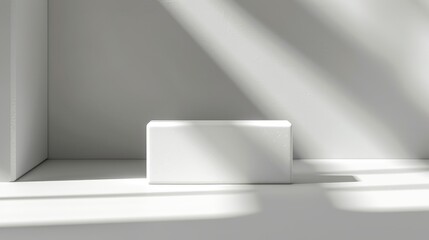 a minimalist soap bar, modern bathroom item, clean lines, monochrome palette, isolated on white background.