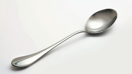 stainless steel spoon isolated on white background
