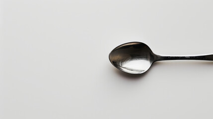 stainless steel spoon isolated on white background