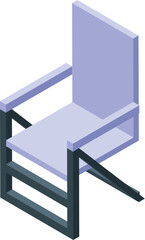 Fototapeta premium Modern chair with metal carcass standing for a new interior design project