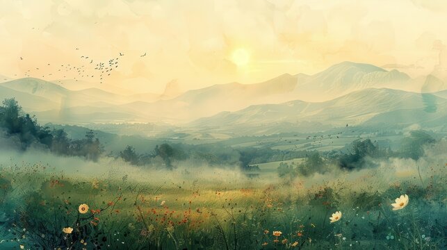 Enchanting scene capturing diverse geography and surface features