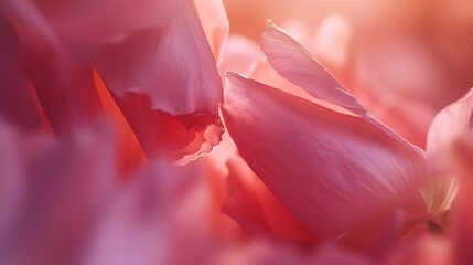 A close-up image capturing the delicate touch of flower petals meeting in a gentle kiss, symbolizing the beauty of love and connection on World Kissing Day, presented in