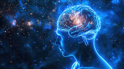 Fototapeta premium Iron for Mental Clarity: Cognitive Function Boost, Hologram Display, Memory Enhancement