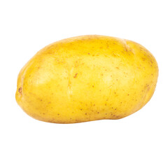 potato isolated on white background slice cube fresh