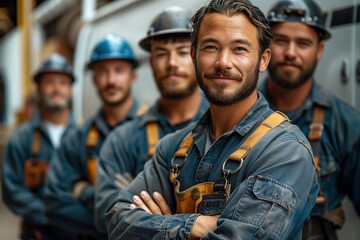 Expert Technicians from Service Provider Company Installing HVAC, Electrical, and Plumbing Systems