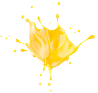 recommend clip art: orange juice splash isolated on a white background. Clipping path. 3d render.