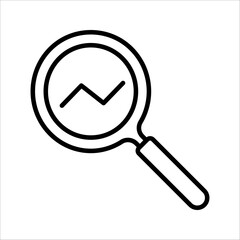 Magnifying glass icon, magnifier or loupe sign, Search icon, on a white background.