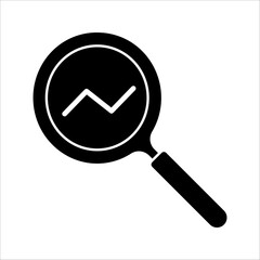 Magnifying glass icon, magnifier or loupe sign, Search icon, on a white background.