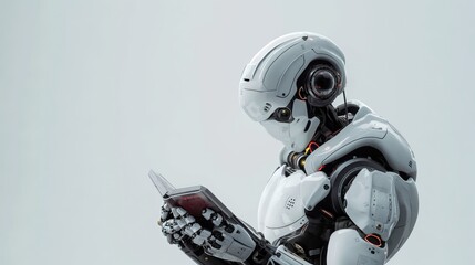 AI Robot Deep in Study