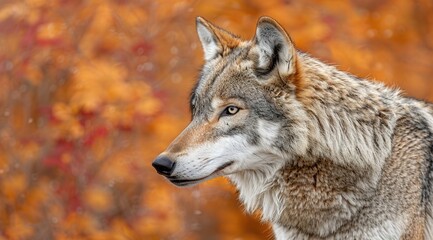 Fototapeta premium gray wolf canis lupus