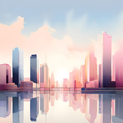 Fototapeta premium modern city skyline