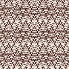 Ethnic, tribal seamless surface pattern. Native americans style background. Repeated geometric figures motif. Contemporary abstract wallpaper. Boho chic grid digital paper, textile print. Vector art