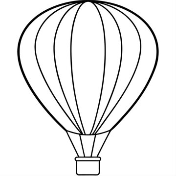 recommend clip art: air balloon outline coloring book page line art illustration digital drawing