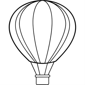 recommend clip art: air balloon outline coloring book page line art illustration digital drawing