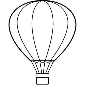 recommend clip art: air balloon outline coloring book page line art illustration digital drawing
