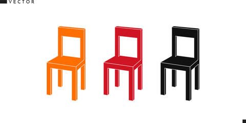 Abstract chair silhouette. Classical furniture