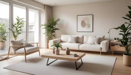 
Frame mockup, ISO A paper size. Bedroom poster mockup. Modern interior design. Living room Interior mockup with house background. 3D render