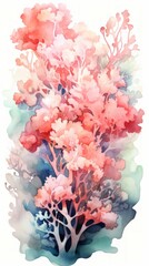 Obraz premium Coral Material Structure Background - Generative AI